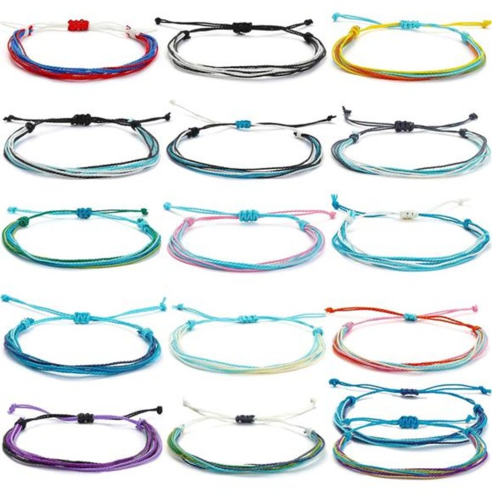 Surf String Wave Bracelets for Women Girls Boho Handmade Waterproof Adjustable